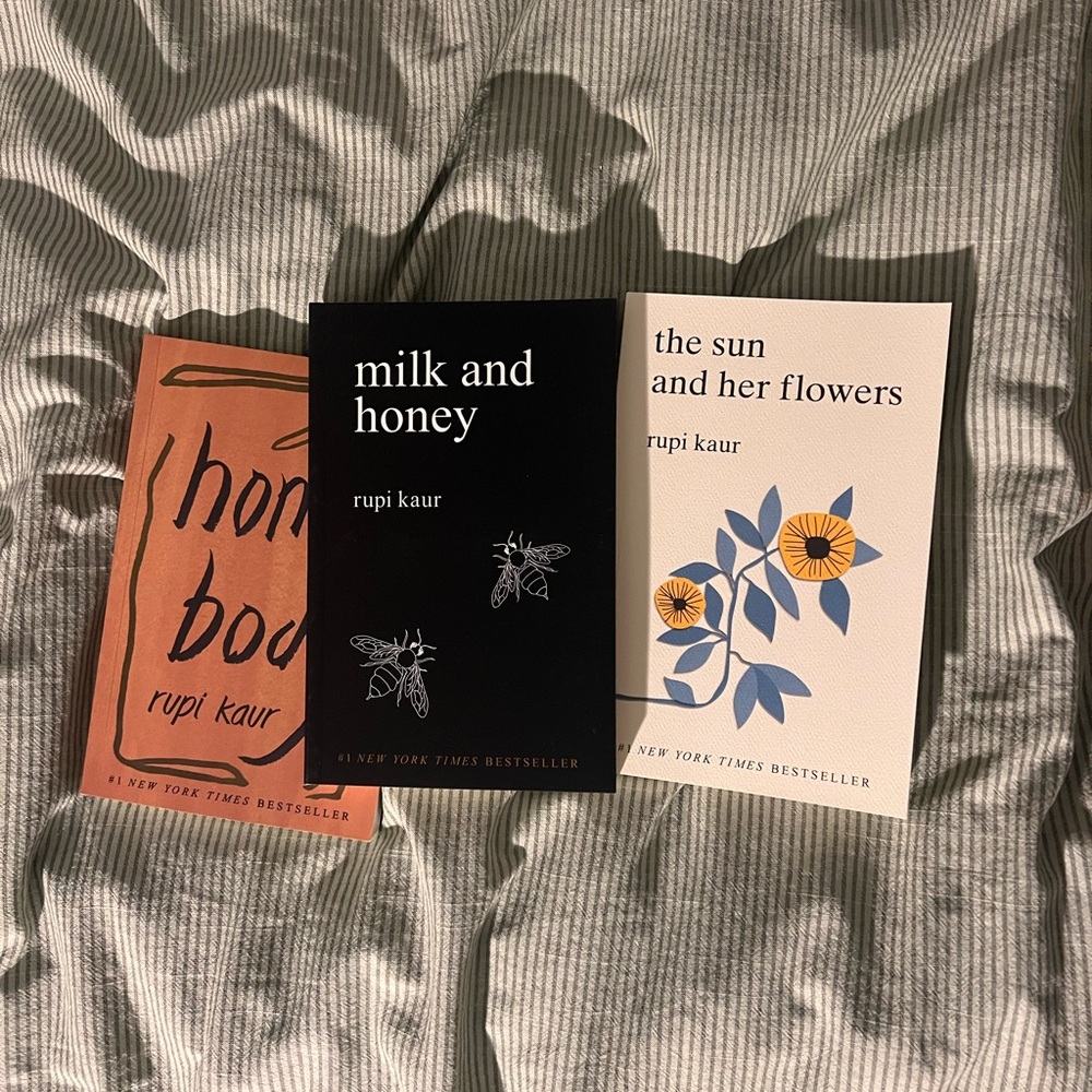 Rupi Kaur book trio quote books